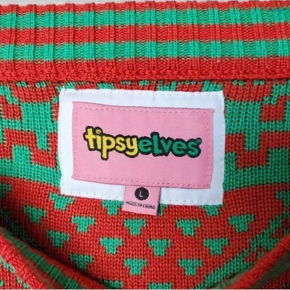 Tipsy Elves Men's Bottle‎ Opener Acrylic Christmas Sweater Size Large - Picture 2 of 7